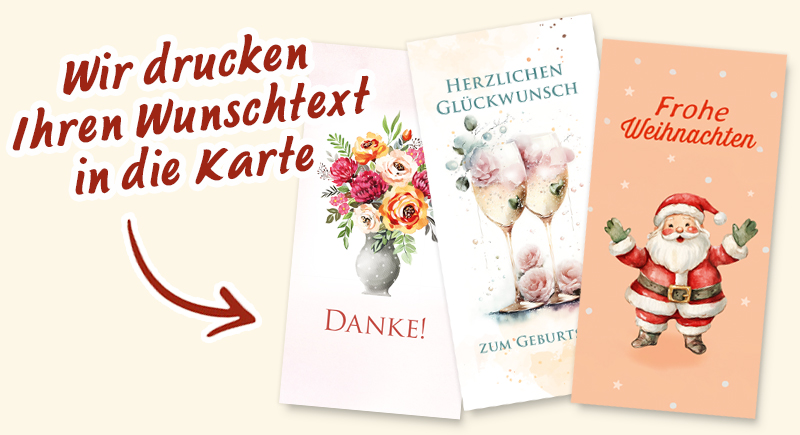 Individuelle Grußkarten mit Ihrem Wunschtext – perfekt für jeden Anlass