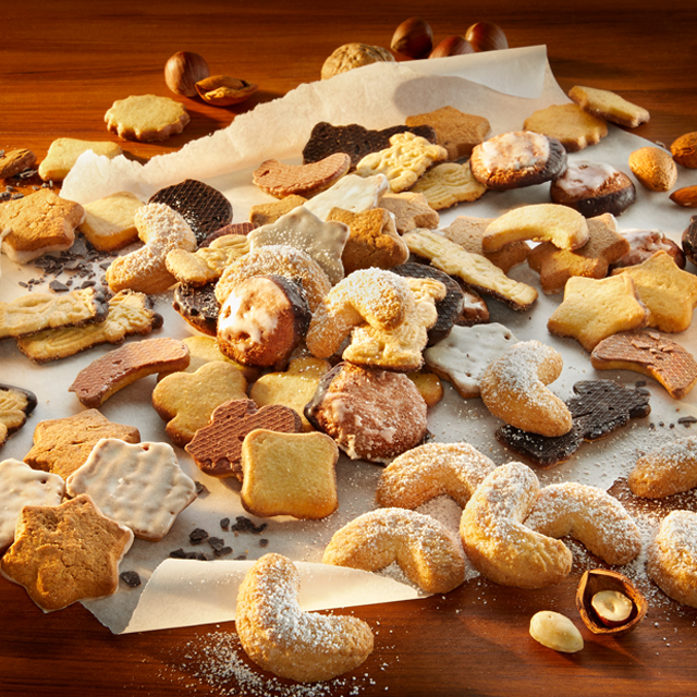 Verschiedene Weihnachtsplätzchen