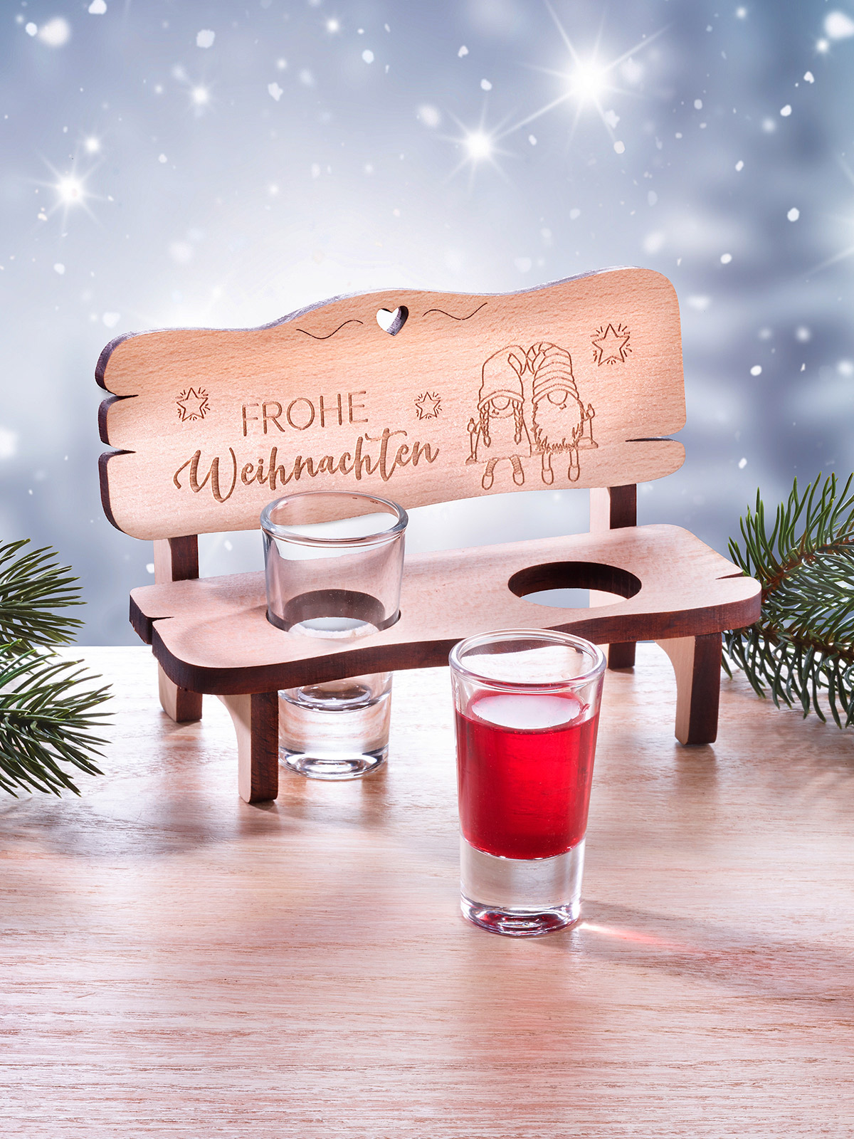Schnapsbank „Frohe Weihnachten“