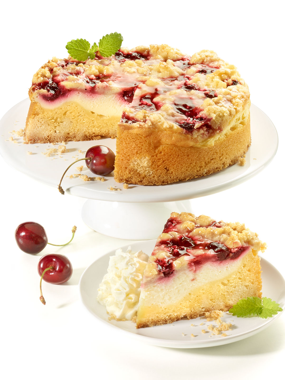 Frischer Landkuchen Käse-Kirsch  