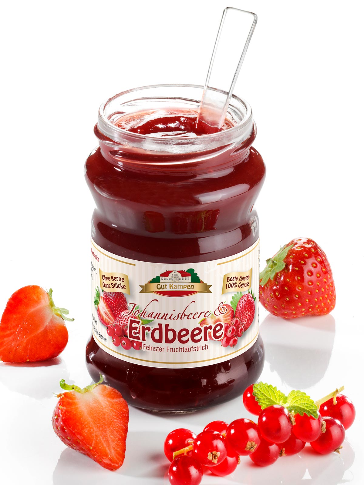 Erdbeere und Johannisbeere, Bio – feinster Fruchtaufstrich