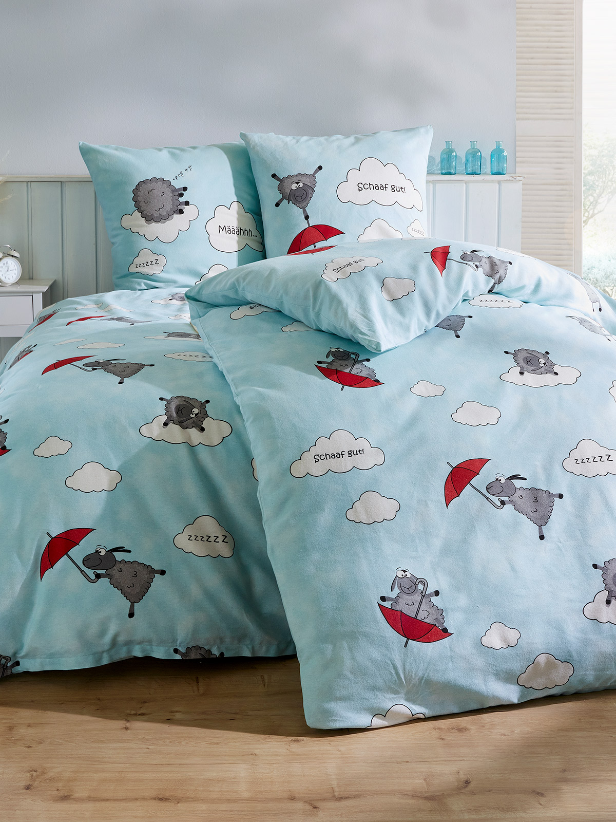 Bettwäsche-Set „Schaaf gut!“ Bettwäsche-Set „Schaaf gut!“