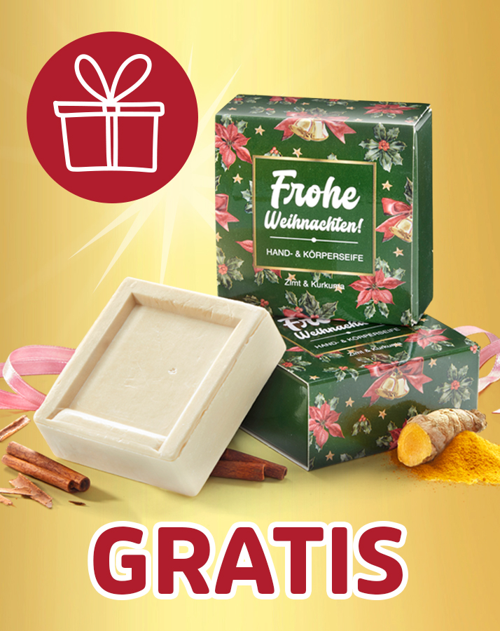 Gratis Hand- und Körperseife Frohe Weihnachten