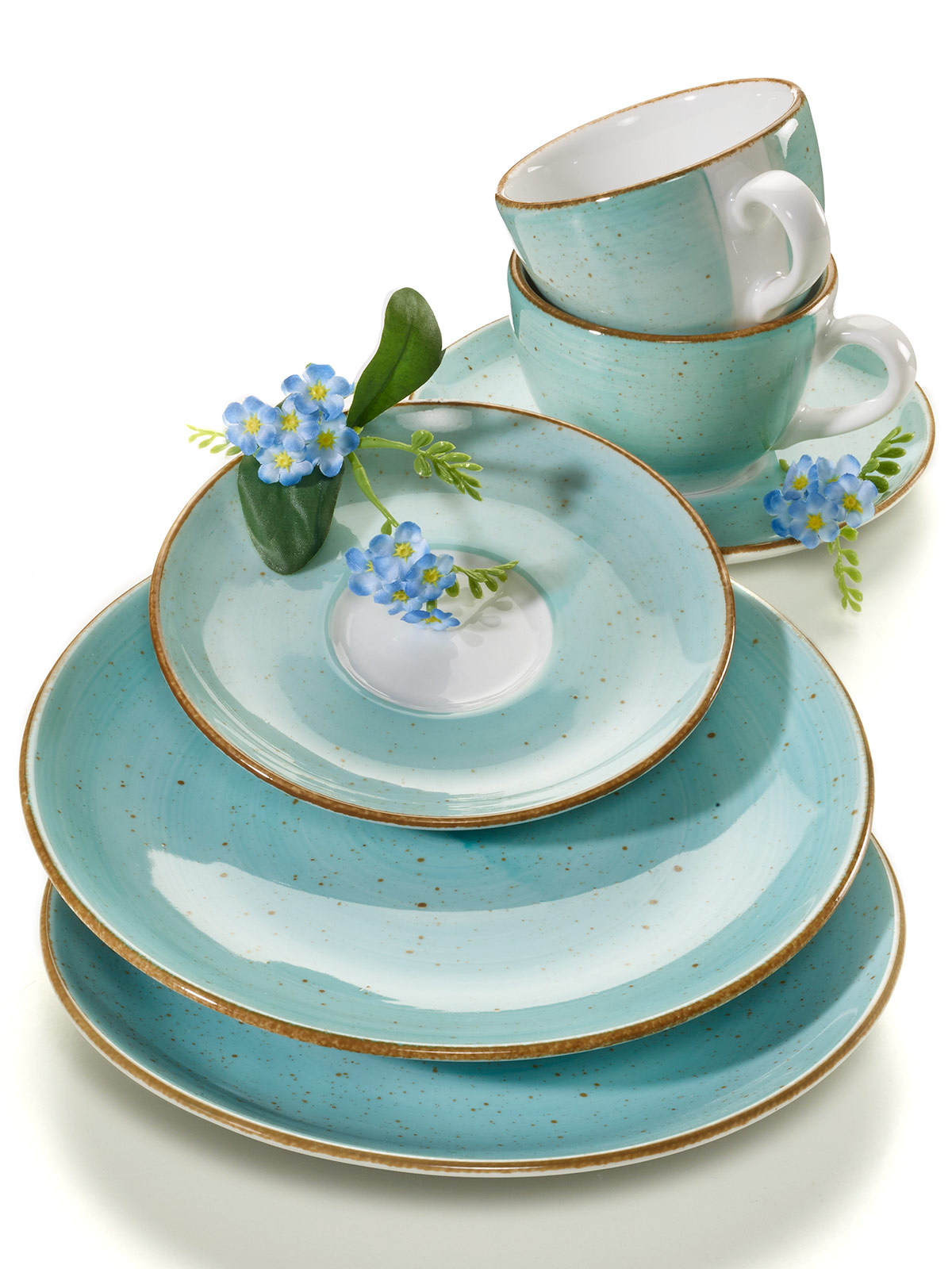 Natur Kollektion-Gedeck-Duo, „Aqua“