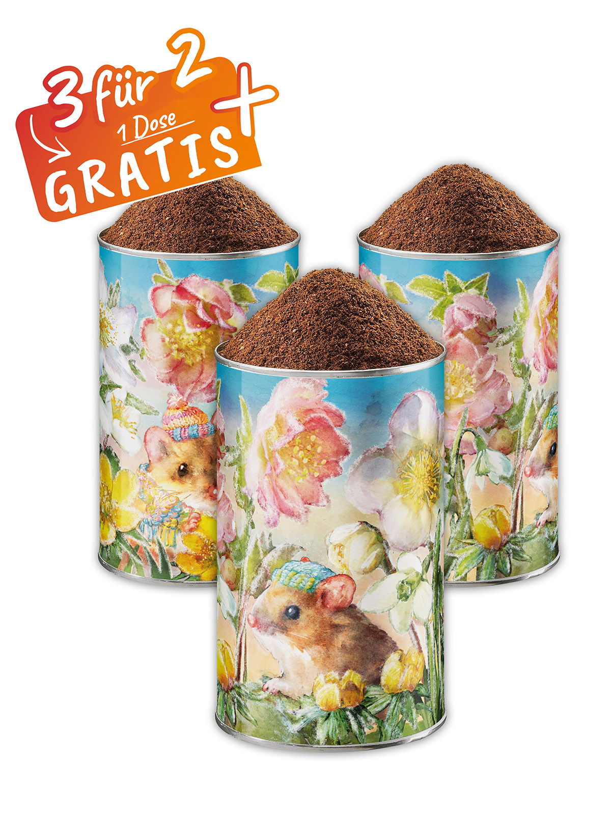 „3 für 2“ Kaffeedose „Süße Winterhamster“