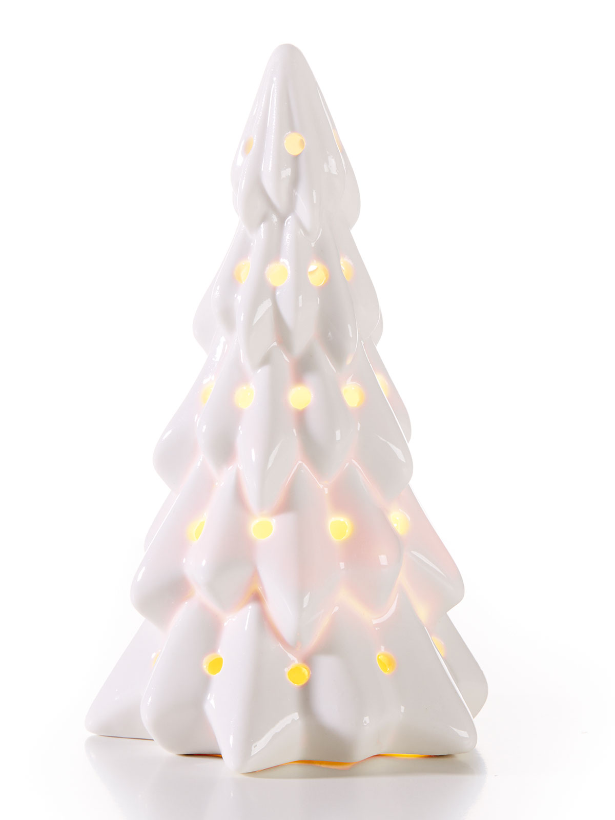 Porzellan-LED-Tannenbaum, weiß