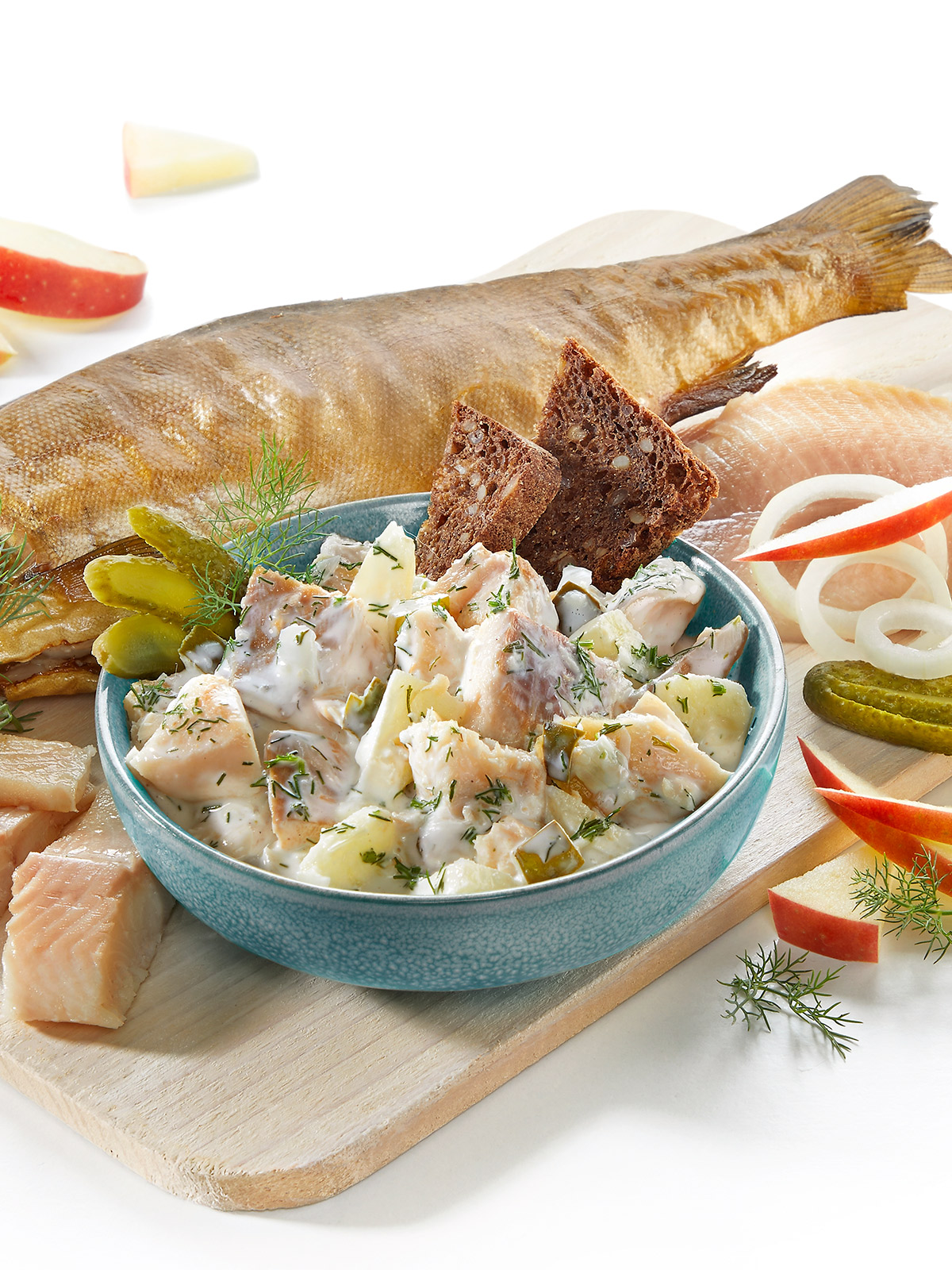 Forellensalat mit Apfel 