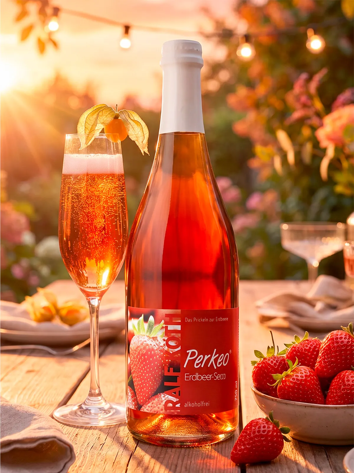 Erdbeer-Secco, alkoholfrei