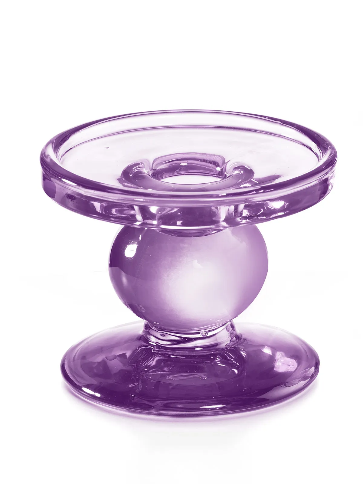 Glas-Kerzenständer „Lila“