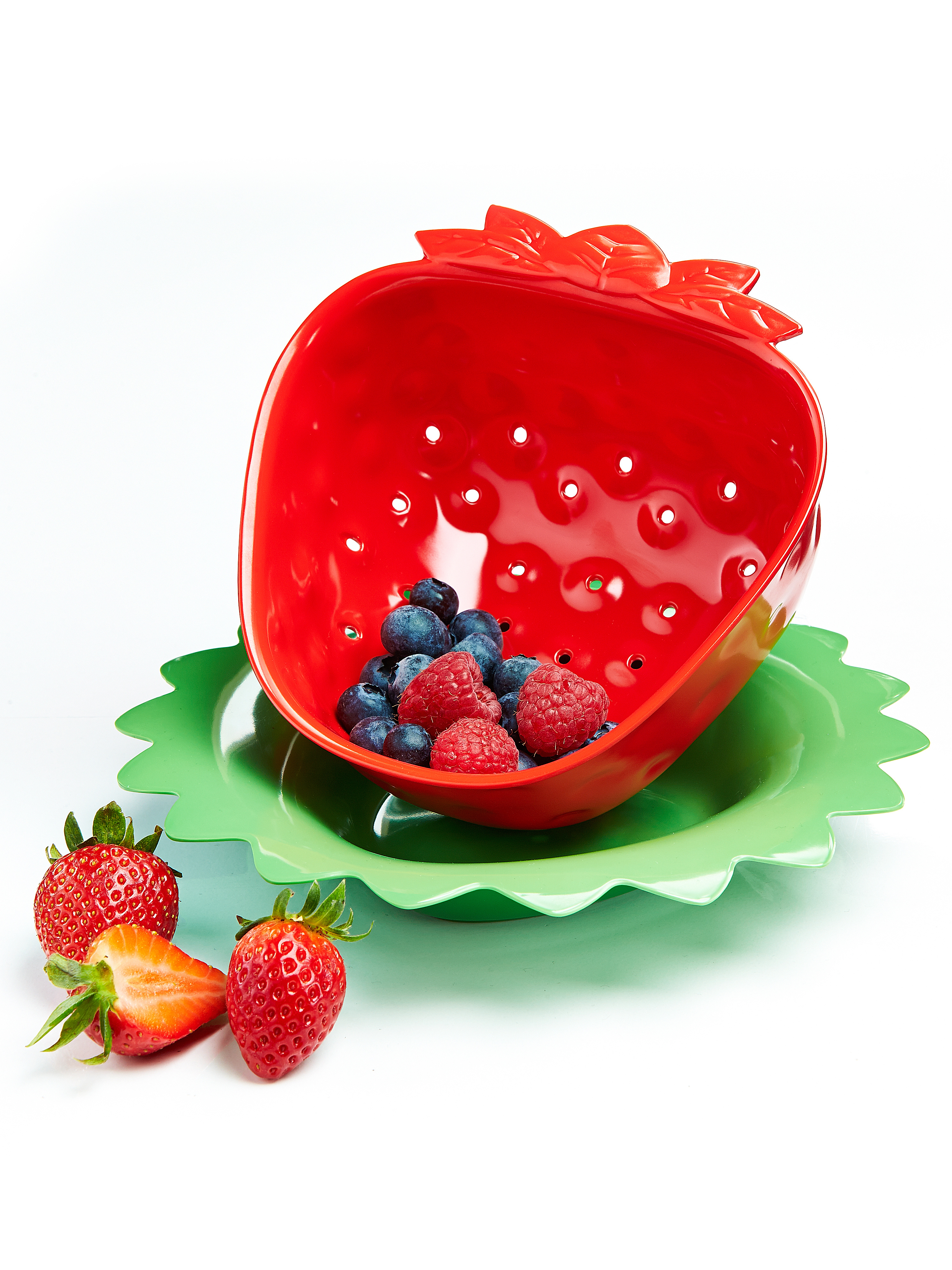 Erdbeersieb mit Teller
