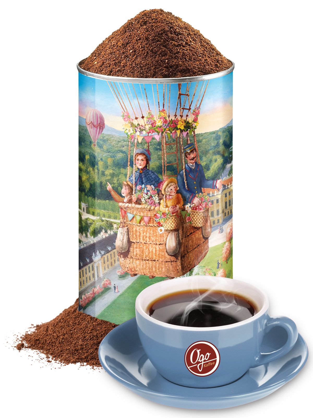 Entkoffeinierter Kaffee, gem. in Künstlerdose