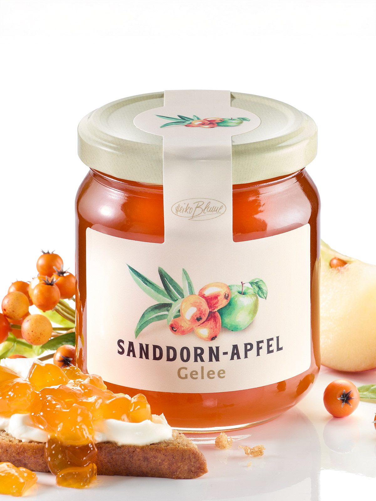 Sanddorn-Apfel-Gelee