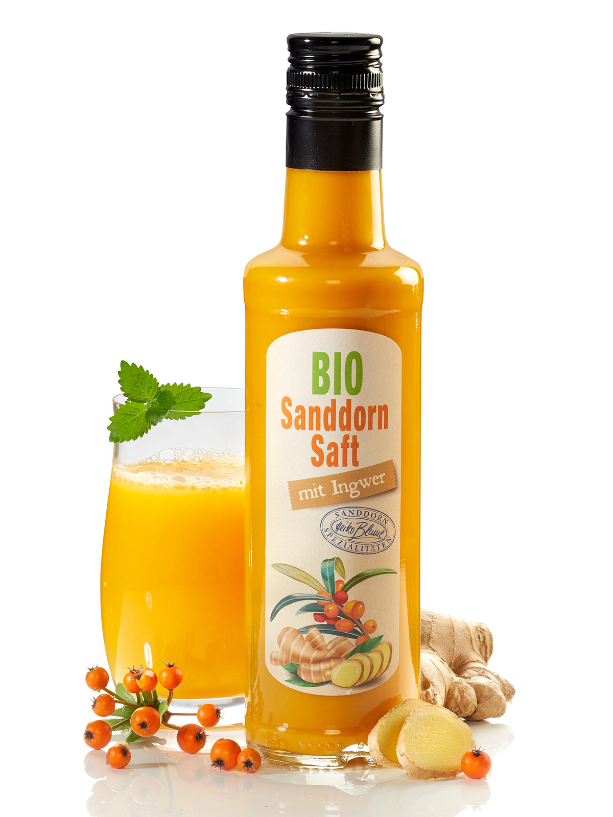 BIO Sanddornsaft mit Ingwer