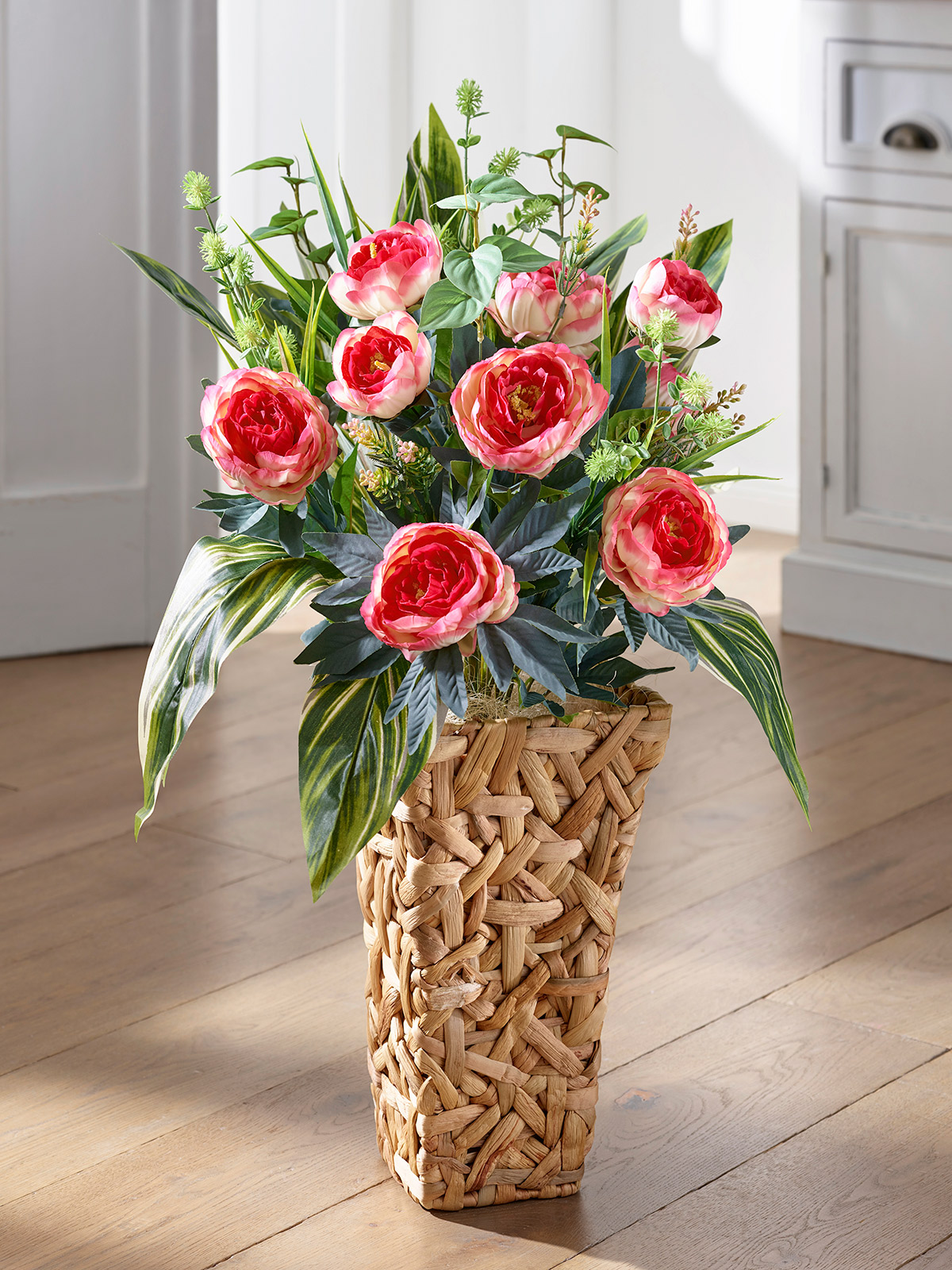 Korbvase „Bauernrose“