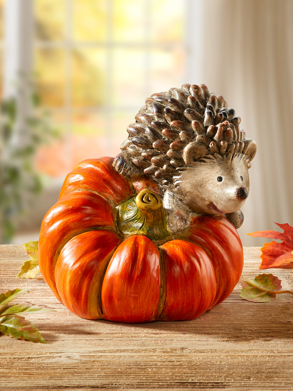 Igel auf Kürbis