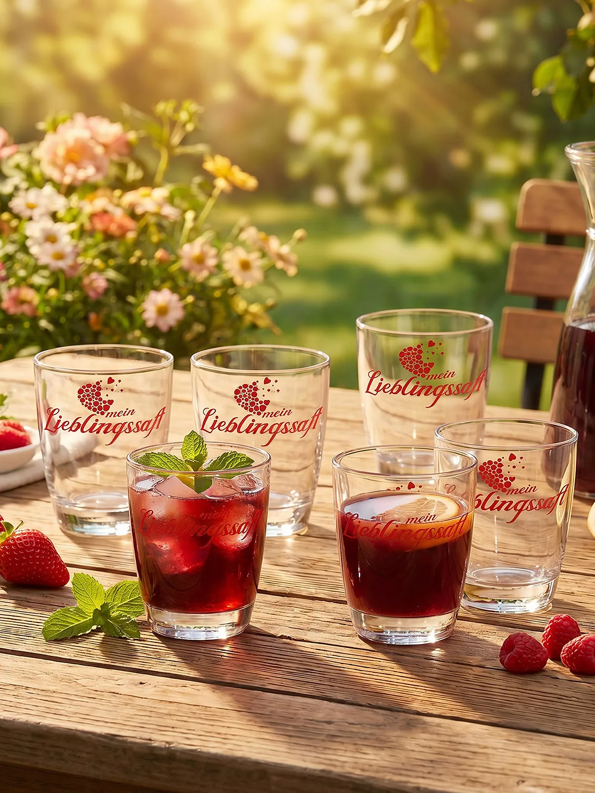 Gläser-Set „Lieblingssaft“, 6-teilig