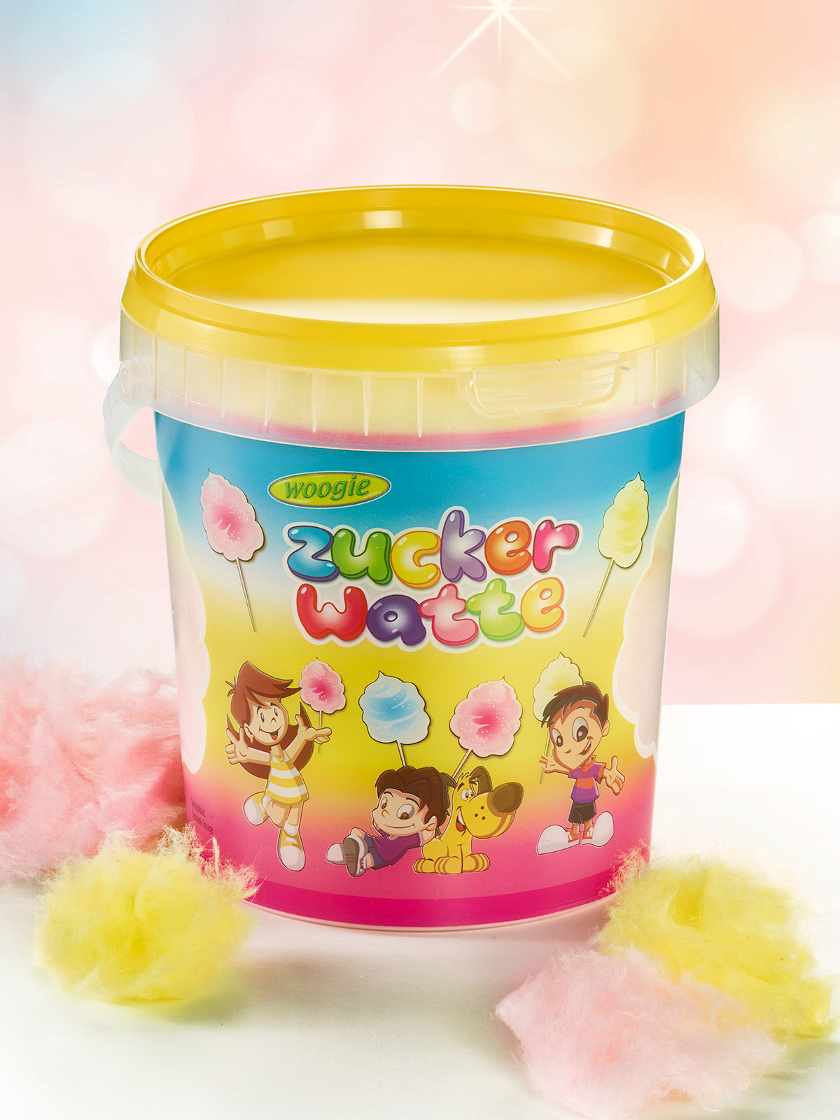 Zuckerwatte im Eimer