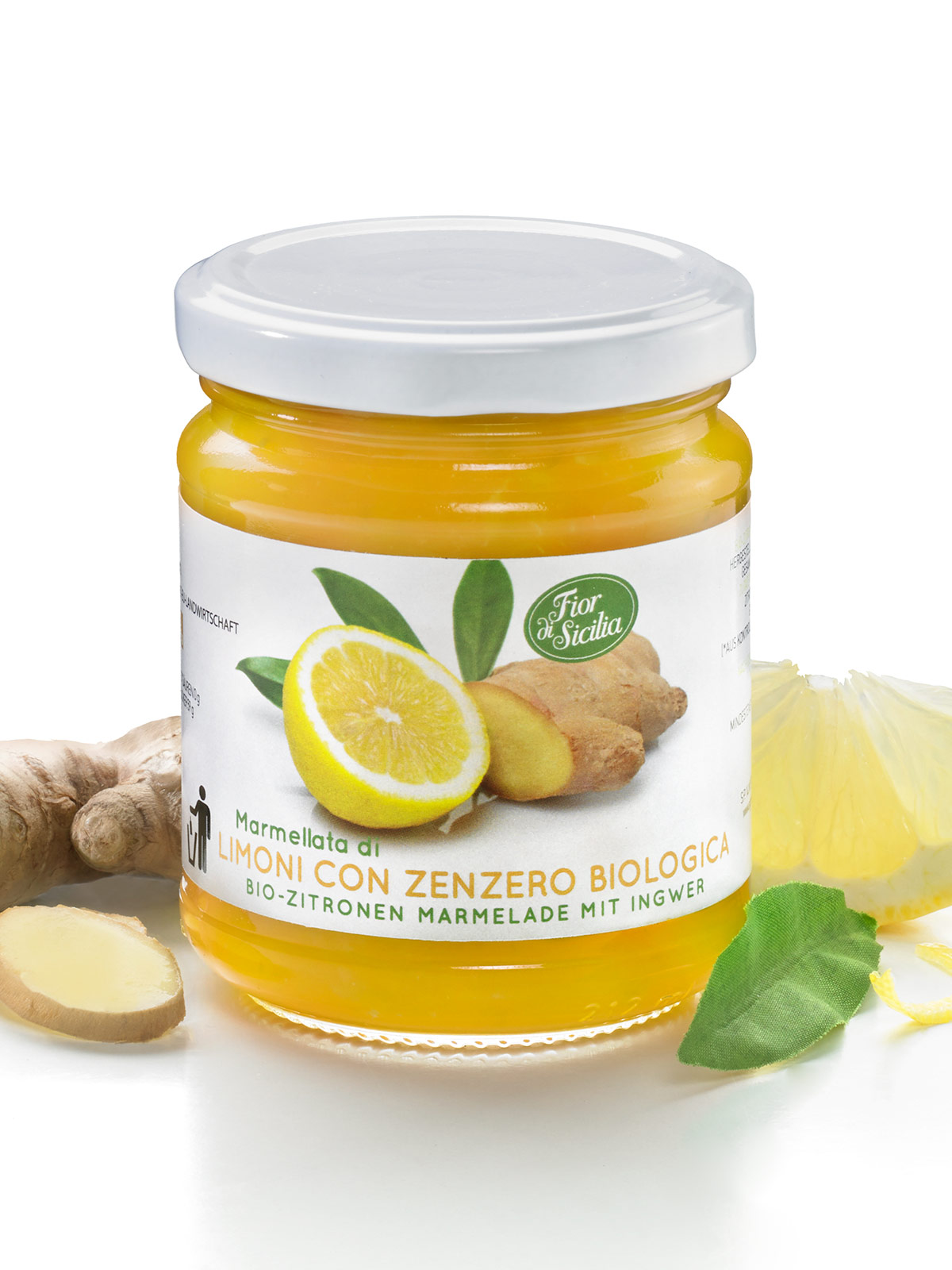 Zitronenmarmelade mit Ingwer, Bio