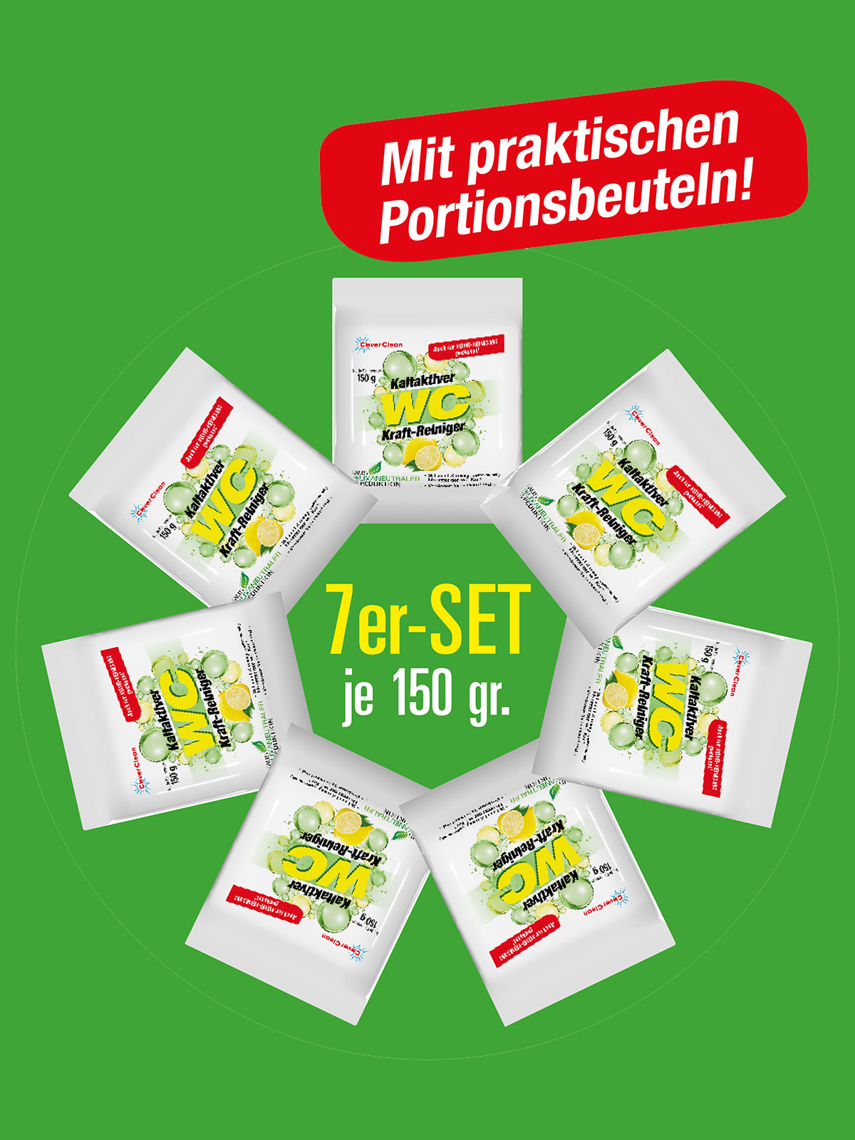 WC-Kraftschaum im Portionsbeutel