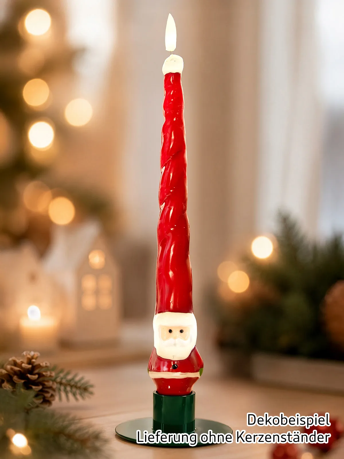 LED-Stabkerze „Santa“