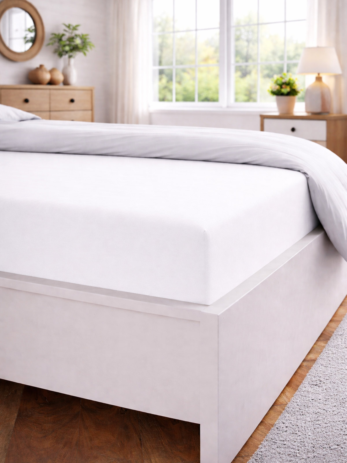 Spannbettlaken „Paula“, Weiß