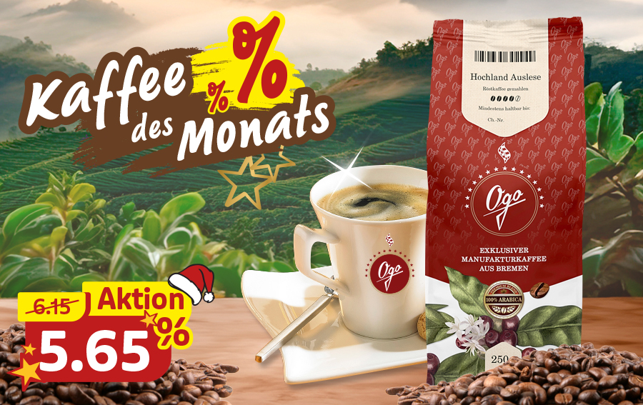 Hochlandkaffee im Angebot des Monats