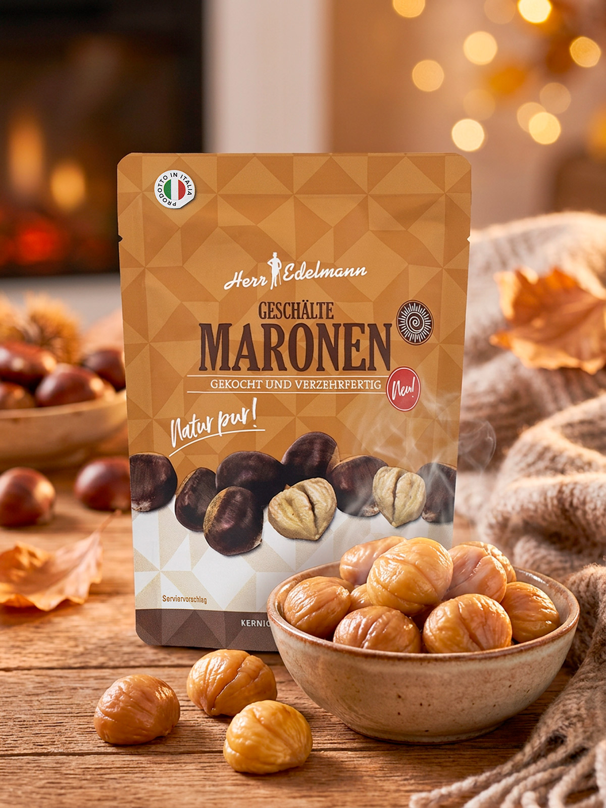 Maronen, geschält