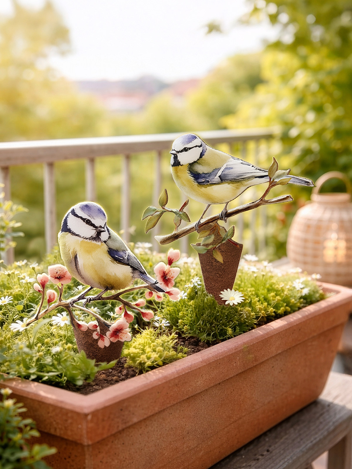 Blumenstecker-Set „Meise“