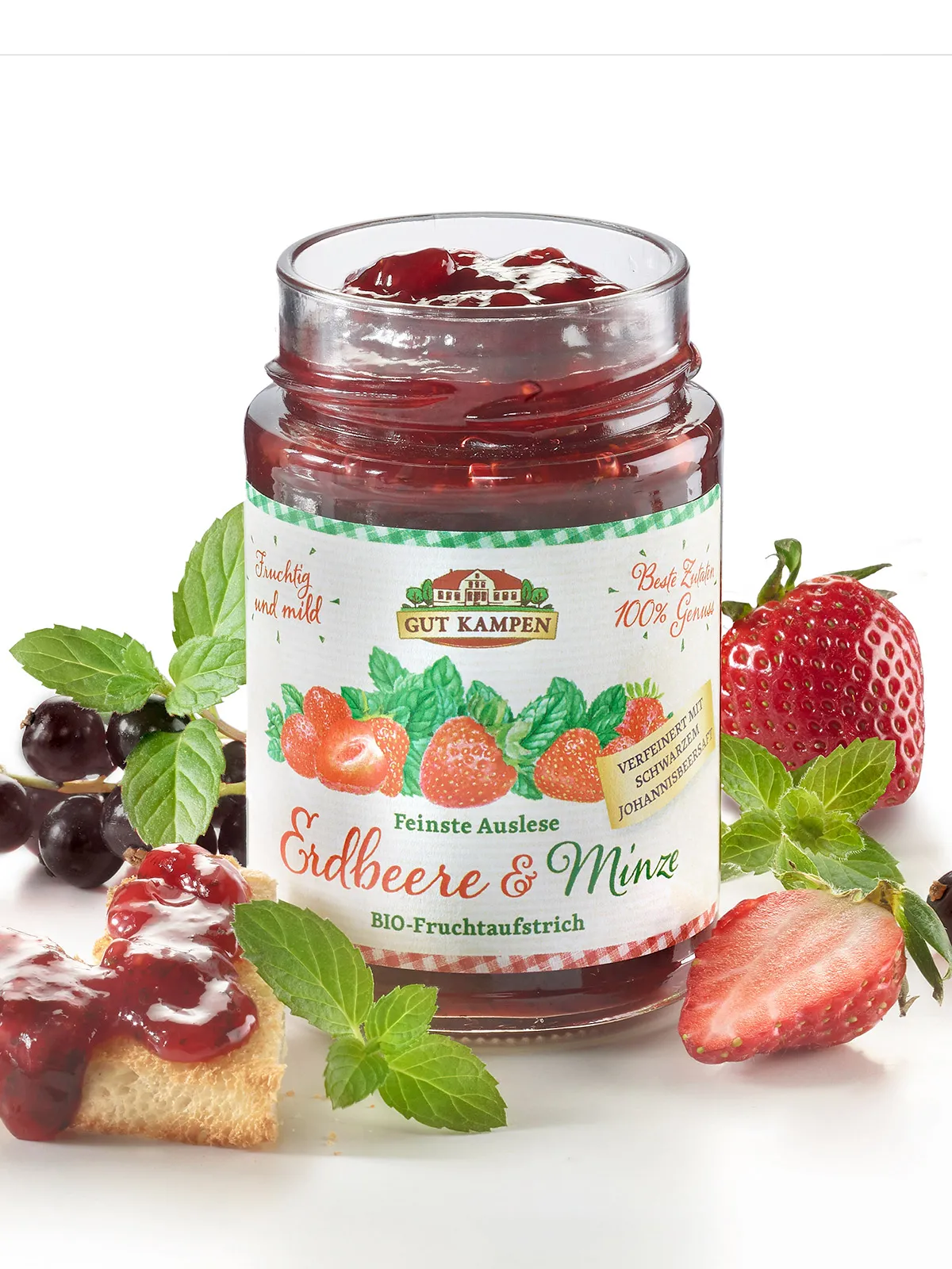 BIO Fruchtaufstrich Erdbeere & Minze