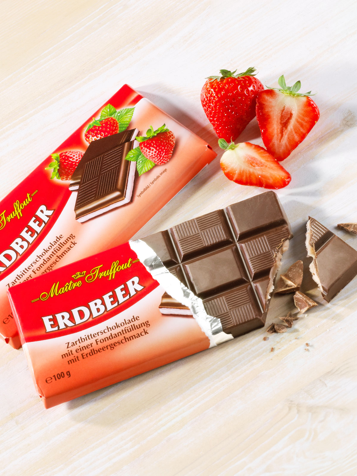 Zartbitter-Erdbeer-Schokolade