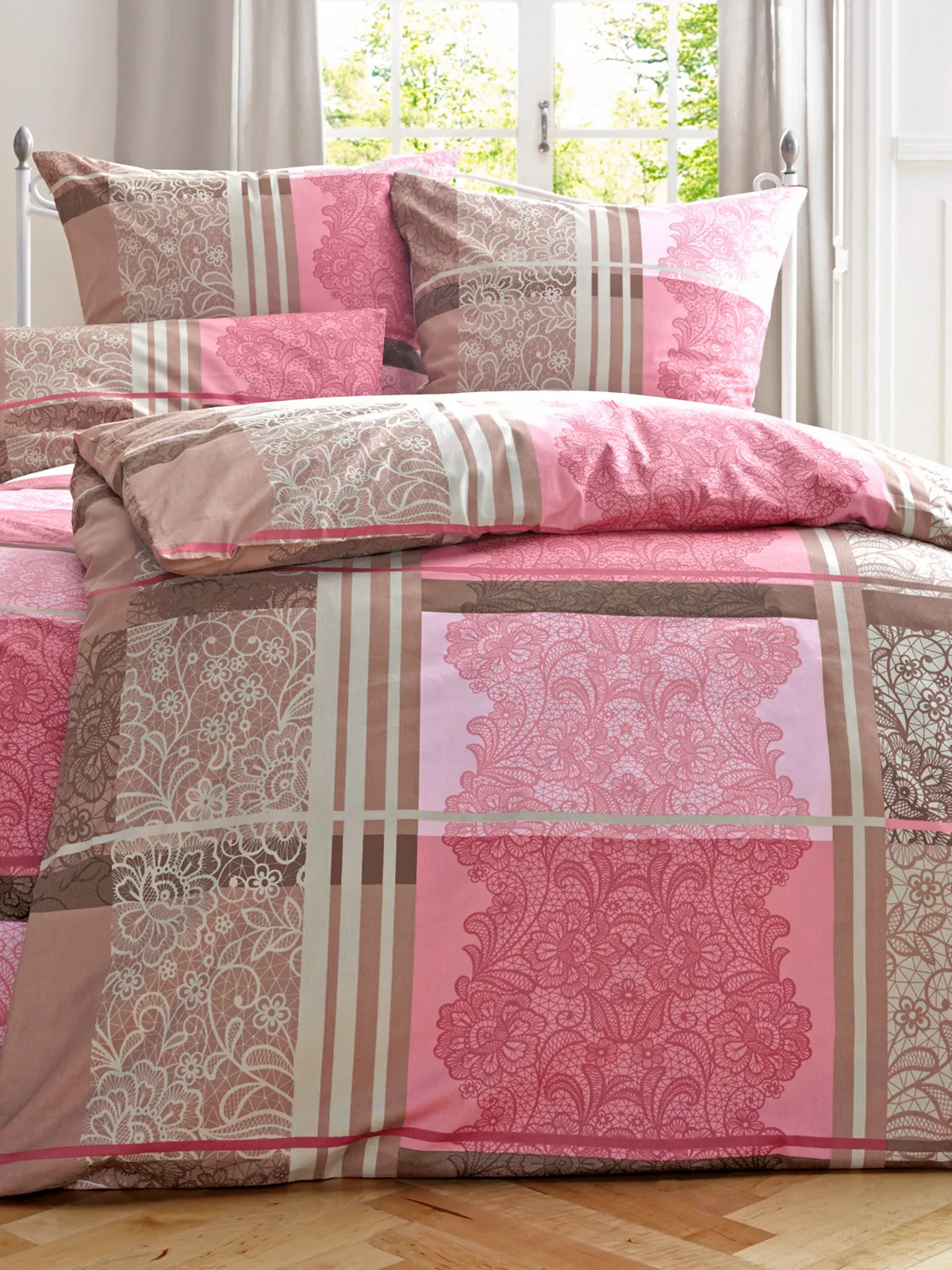 Bettwäsche-Set „Josephine“ Rosé, 40x80