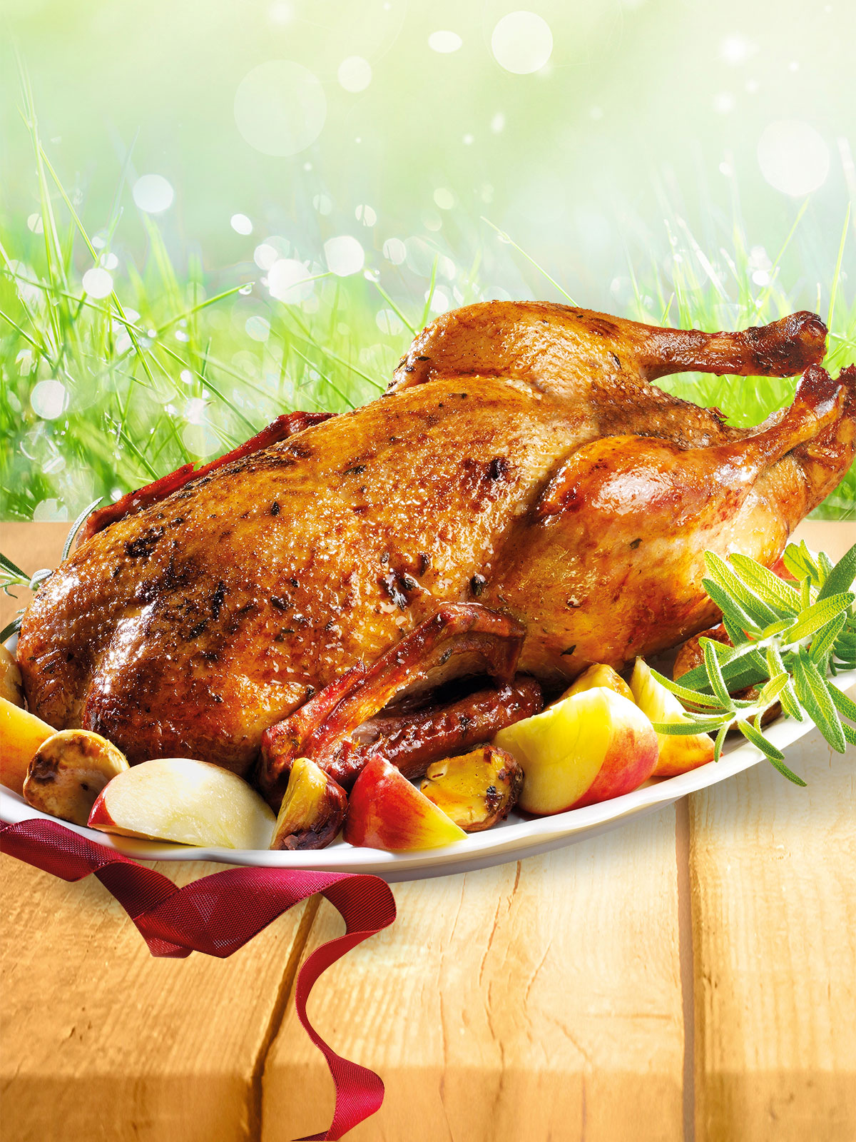 Große Ente gefüllt