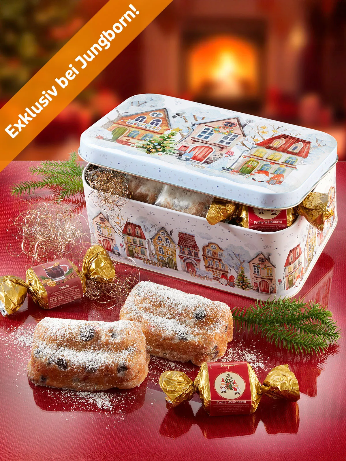 Präsent-Dose „Winterstädtchen“