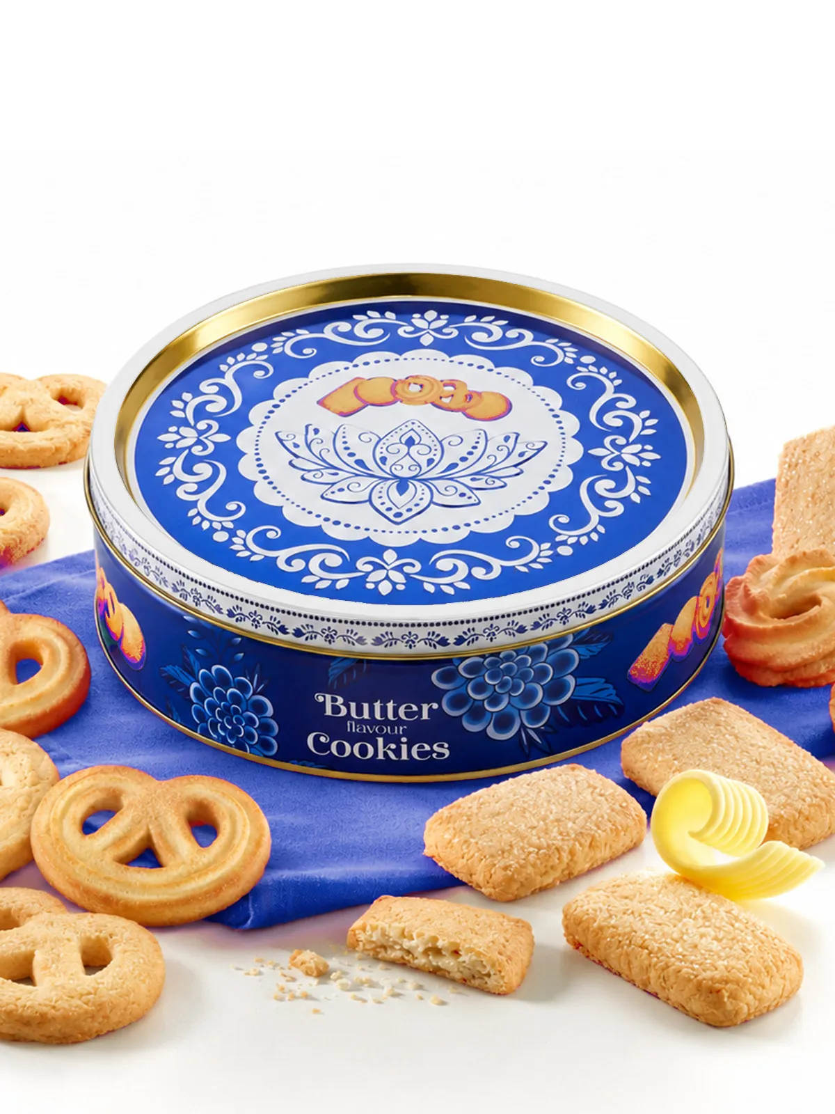 Butterkeks-Dose „Porzellan-Blume“