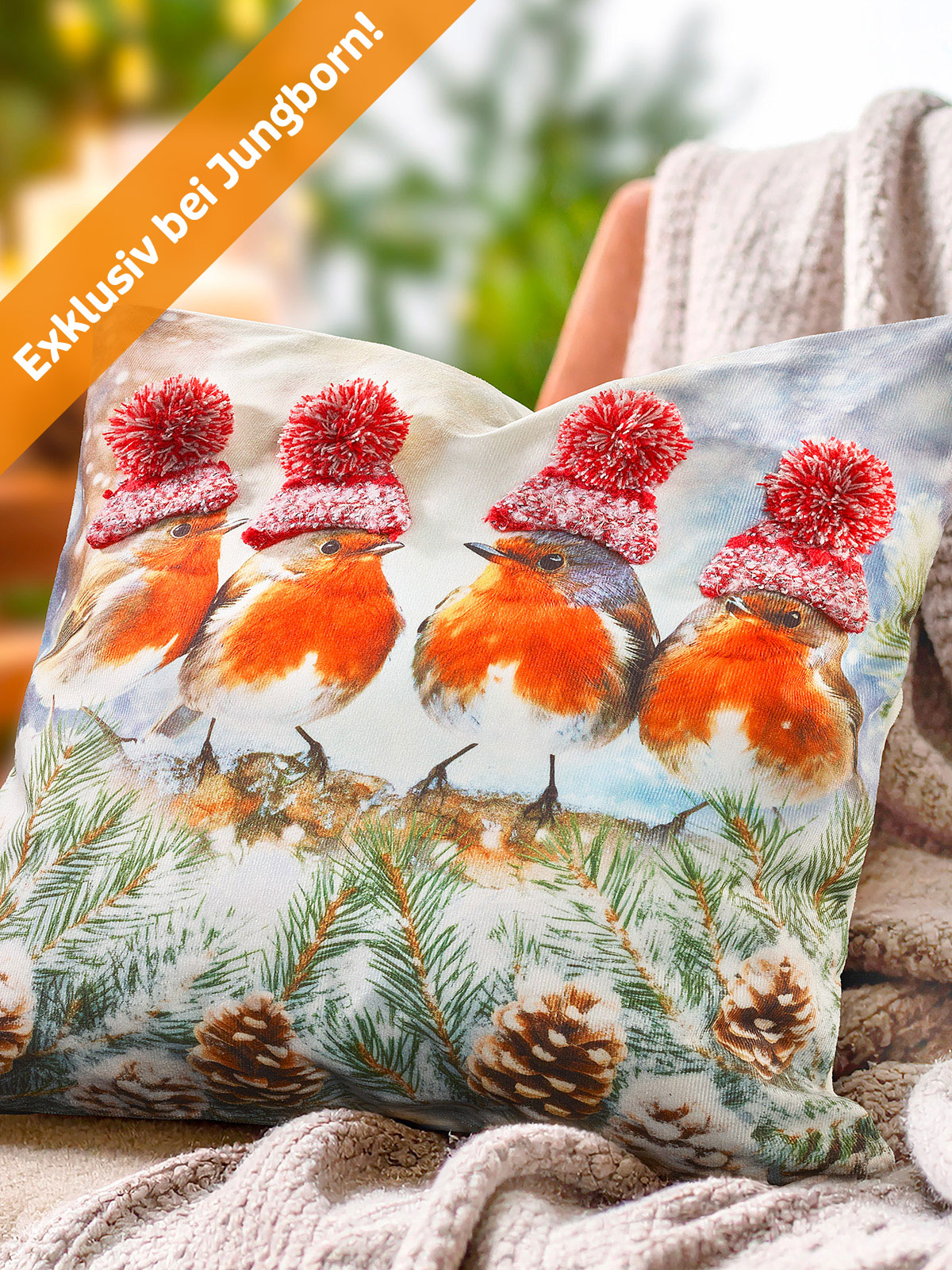 Kissenhülle „Rotkehlchen“ Kissenhülle „Rotkehlchen“