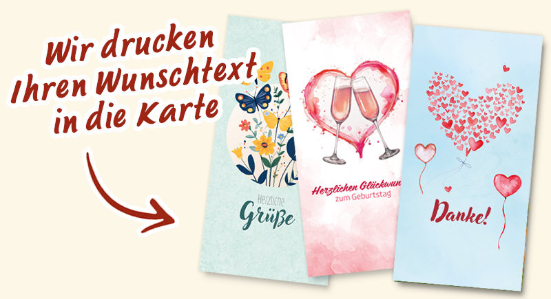 Individuelle Grußkarten mit Ihrem Wunschtext – perfekt für jeden Anlass