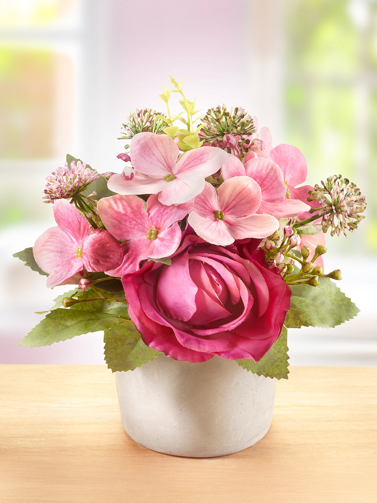 Blüten-Arrangement „Rose & Hortensie“