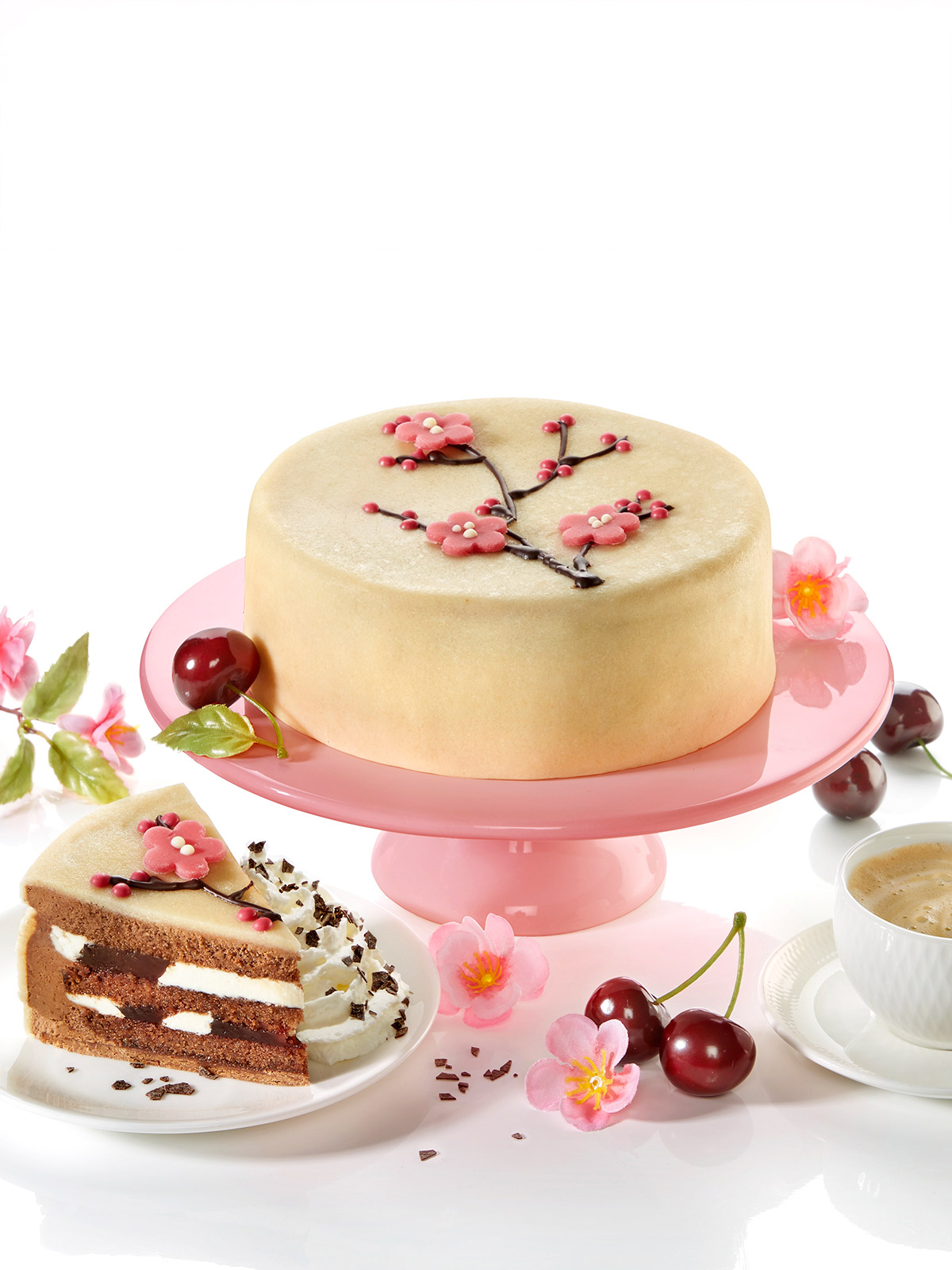 Marzipantorte „Schwarzwälder Kirsch“ 