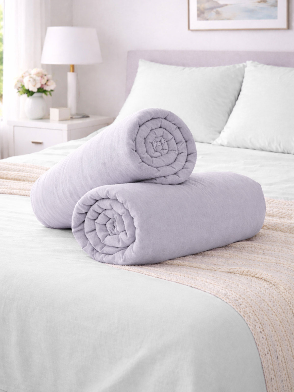 Spannbettlaken „Ella“, lila