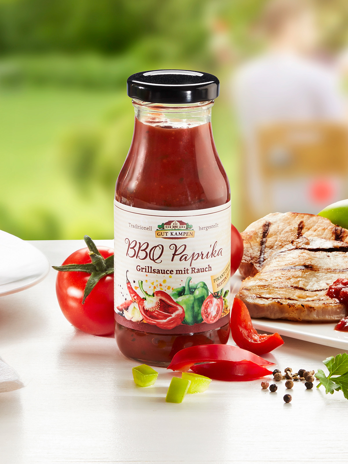Scharfe BBQ-Paprika-Grillsauce