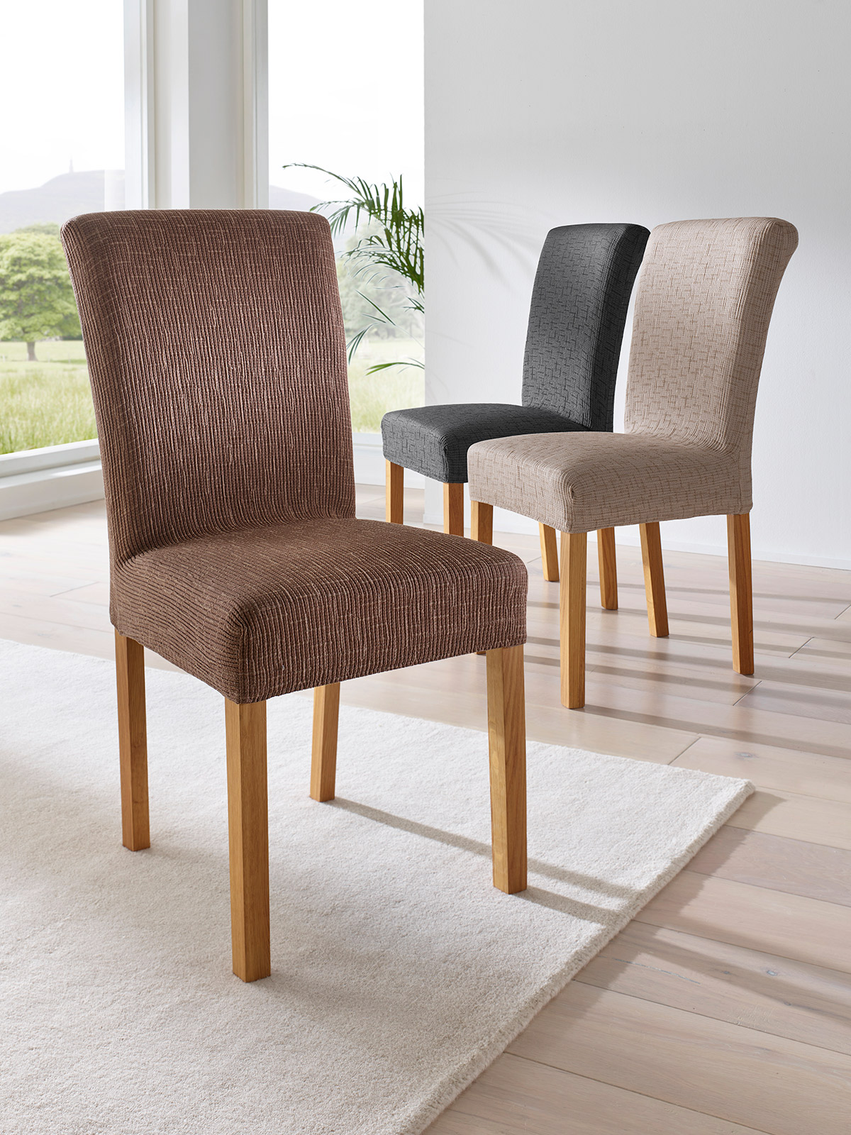 Stuhlhusse „Michael“, Taupe Stuhlhusse „Michael“, Taupe