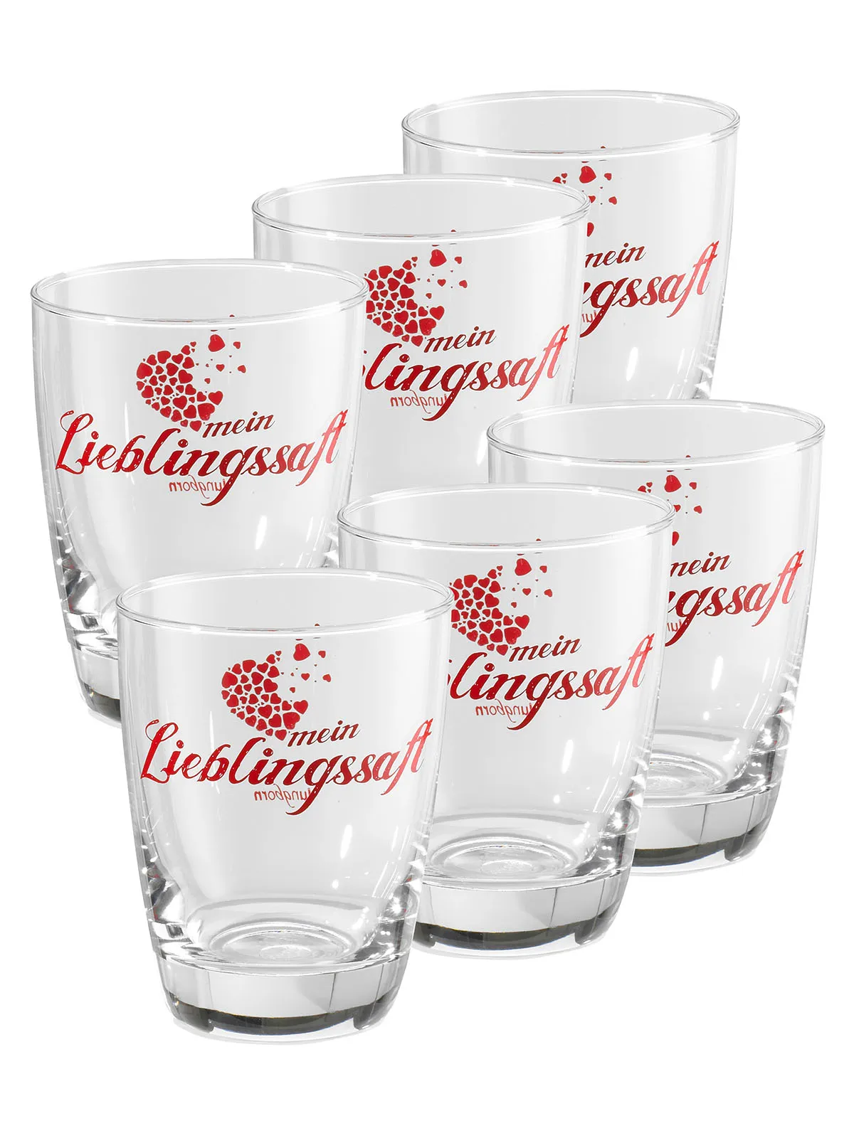 Gläser-Set „Lieblingssaft“, 6-teilig