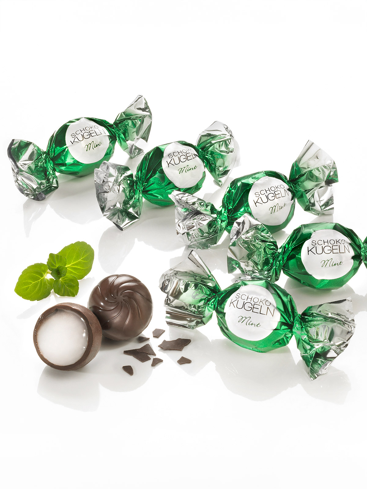 Schoko-Kugeln „Mint“ Schoko-Kugeln „Mint“