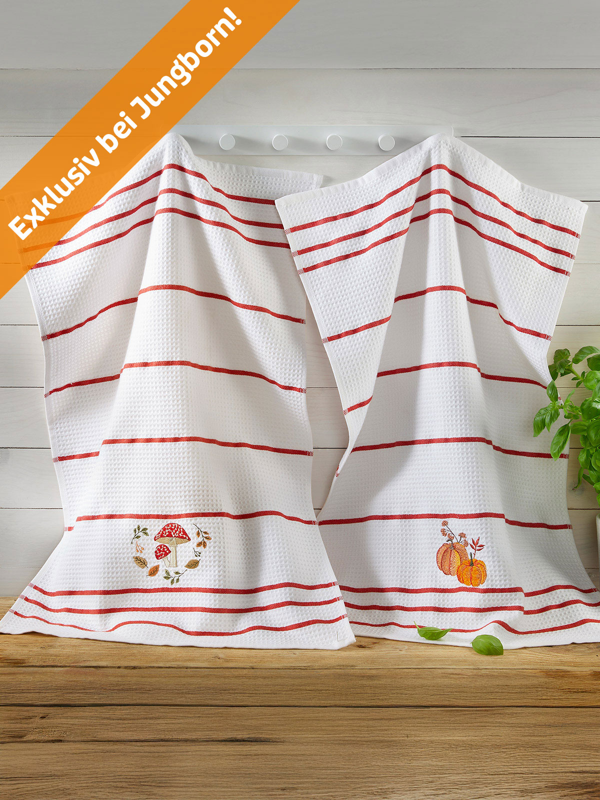 Geschirrtuch-Set „Kürbis & Pilz“ Geschirrtuch-Set „Kürbis & Pilz“
