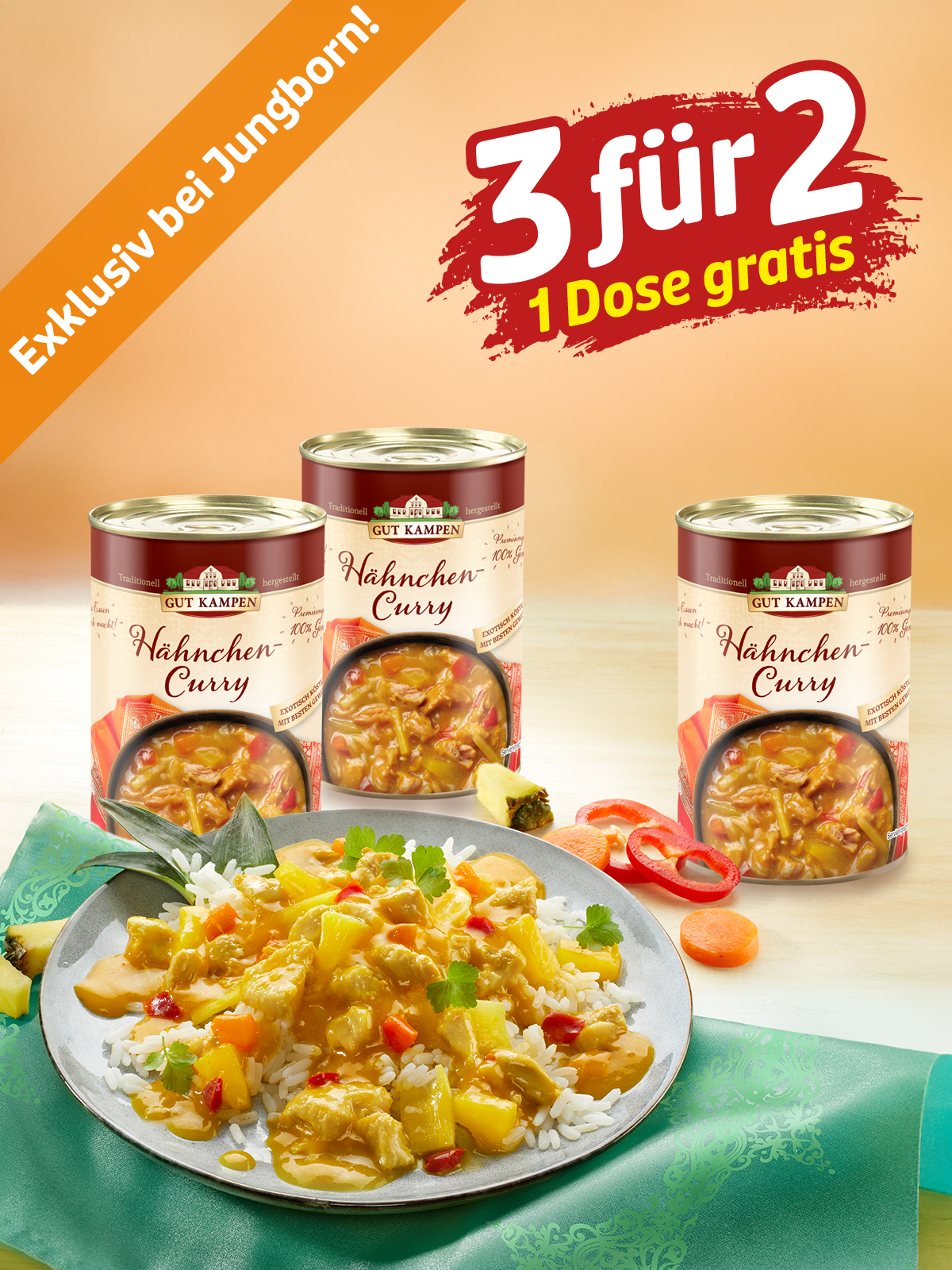 „3 für 2“ Hähnchen-Curry