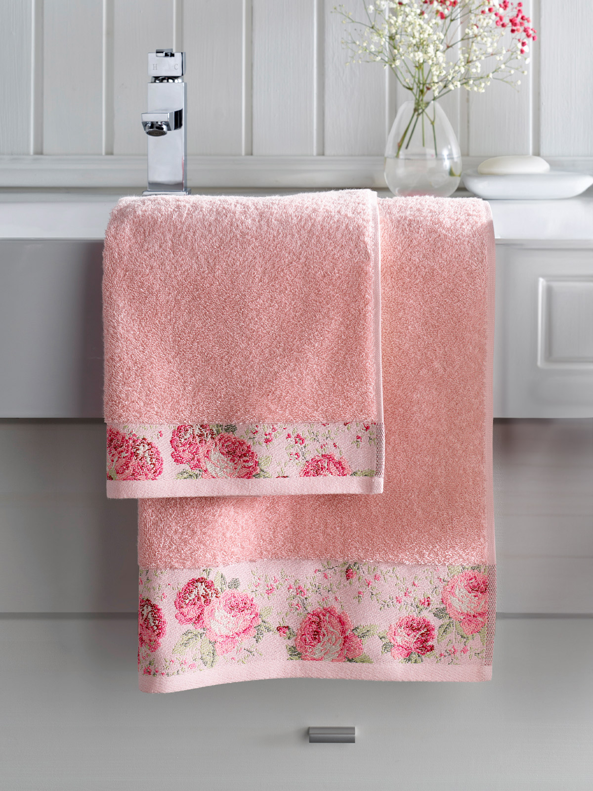 Handtuch-Geschenkset „Rosi“, rosé Handtuch-Geschenkset „Rosi“, rosé