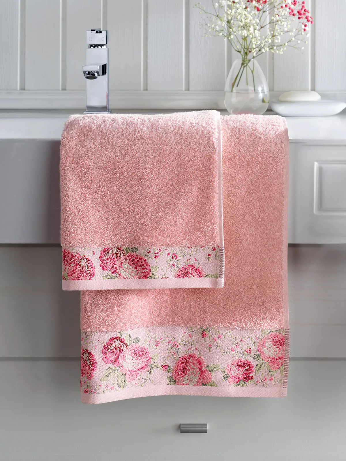 Handtuch-Geschenkset „Rosi“, rosé