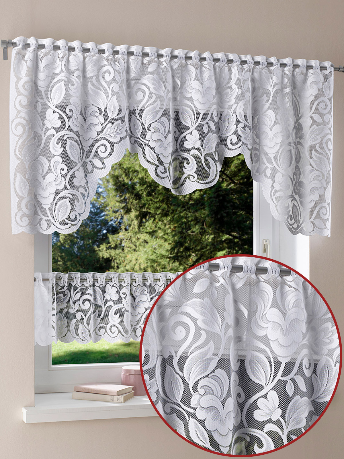 Kleingardinenset „Larissa“ Kleingardinenset „Larissa“