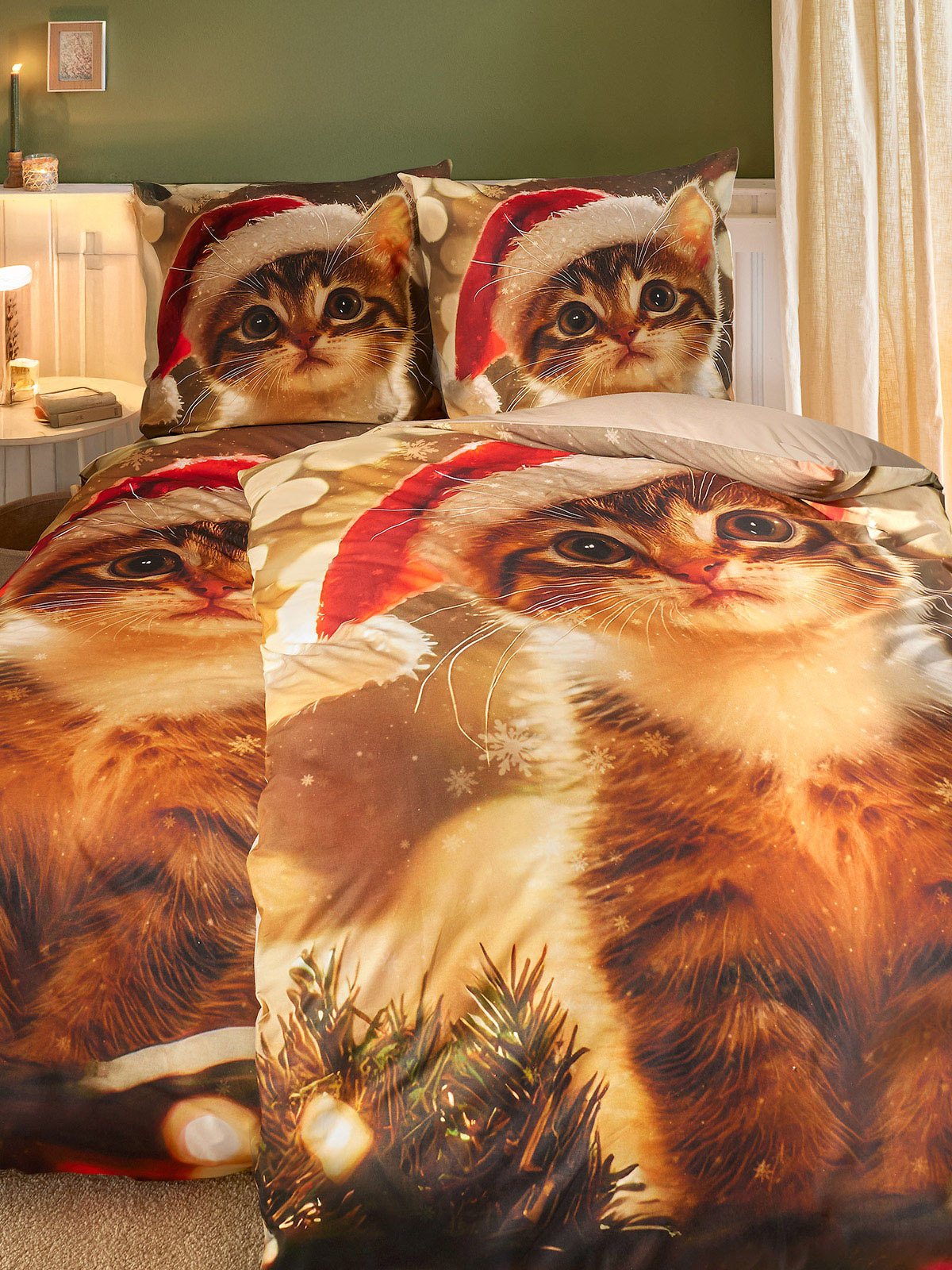 Bettwäsche-Set „Santa Miezi“