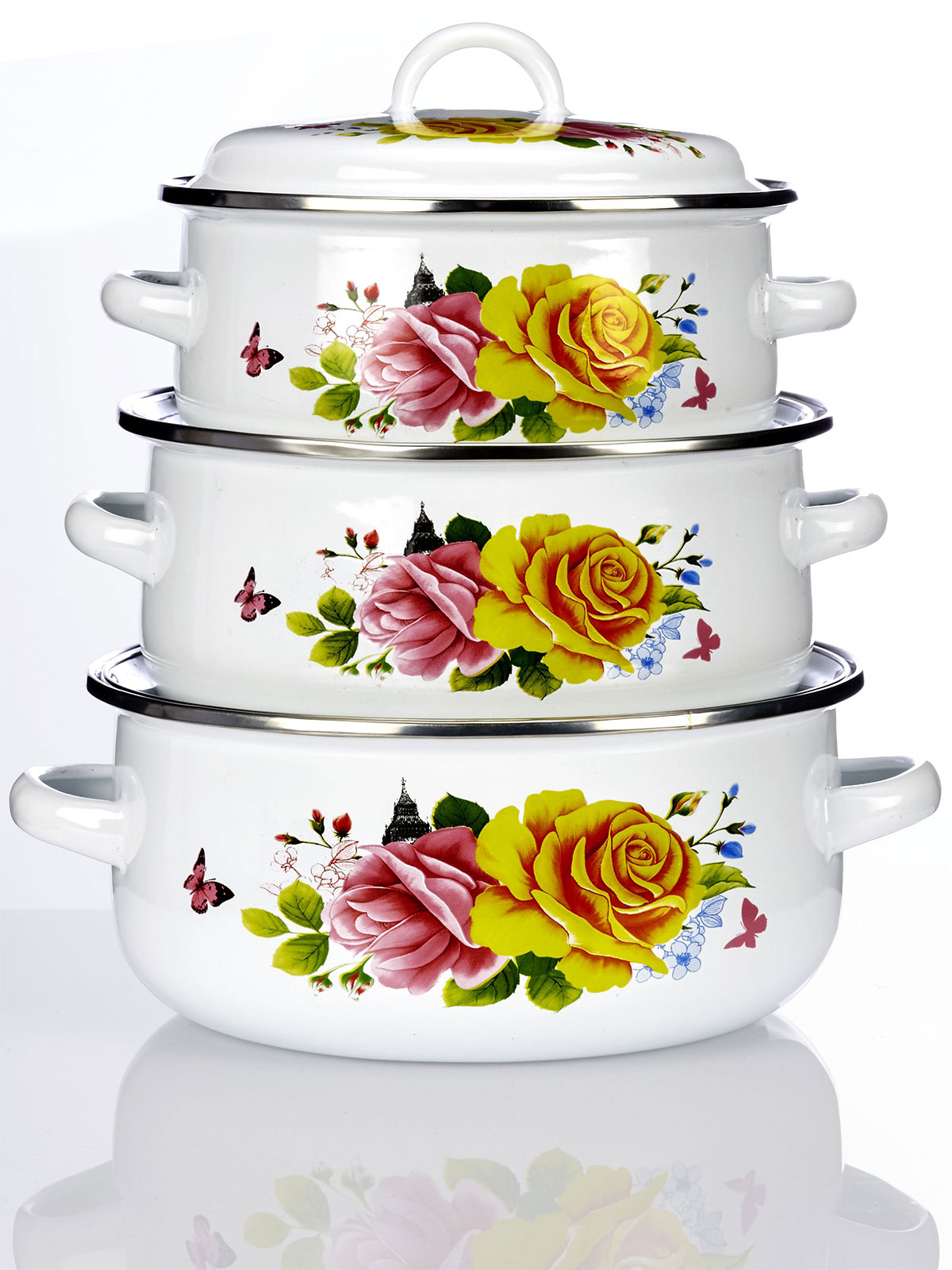 Topfset „Rosen“